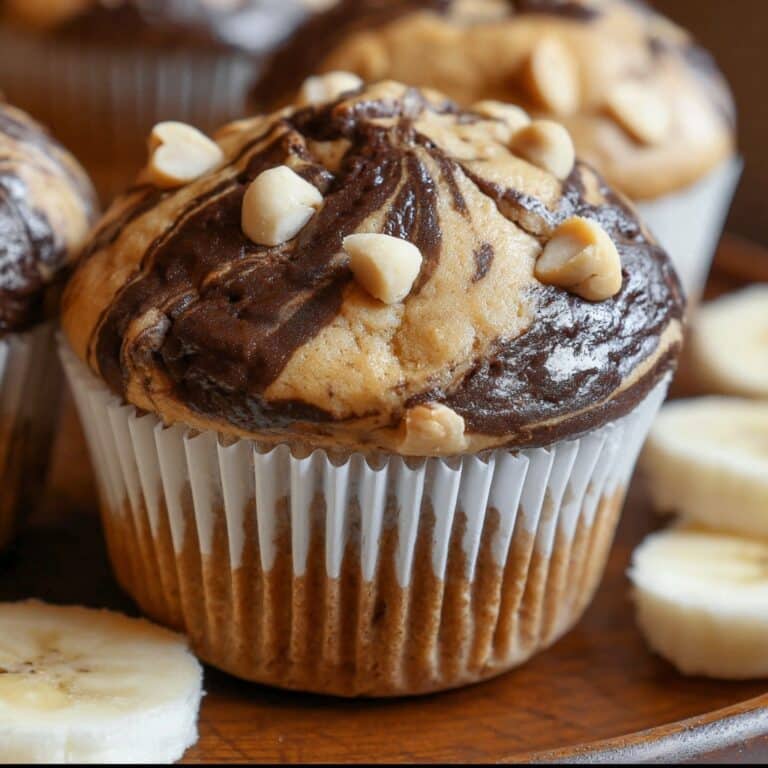Chocolate Peanut Butter Banana Muffins Recipe