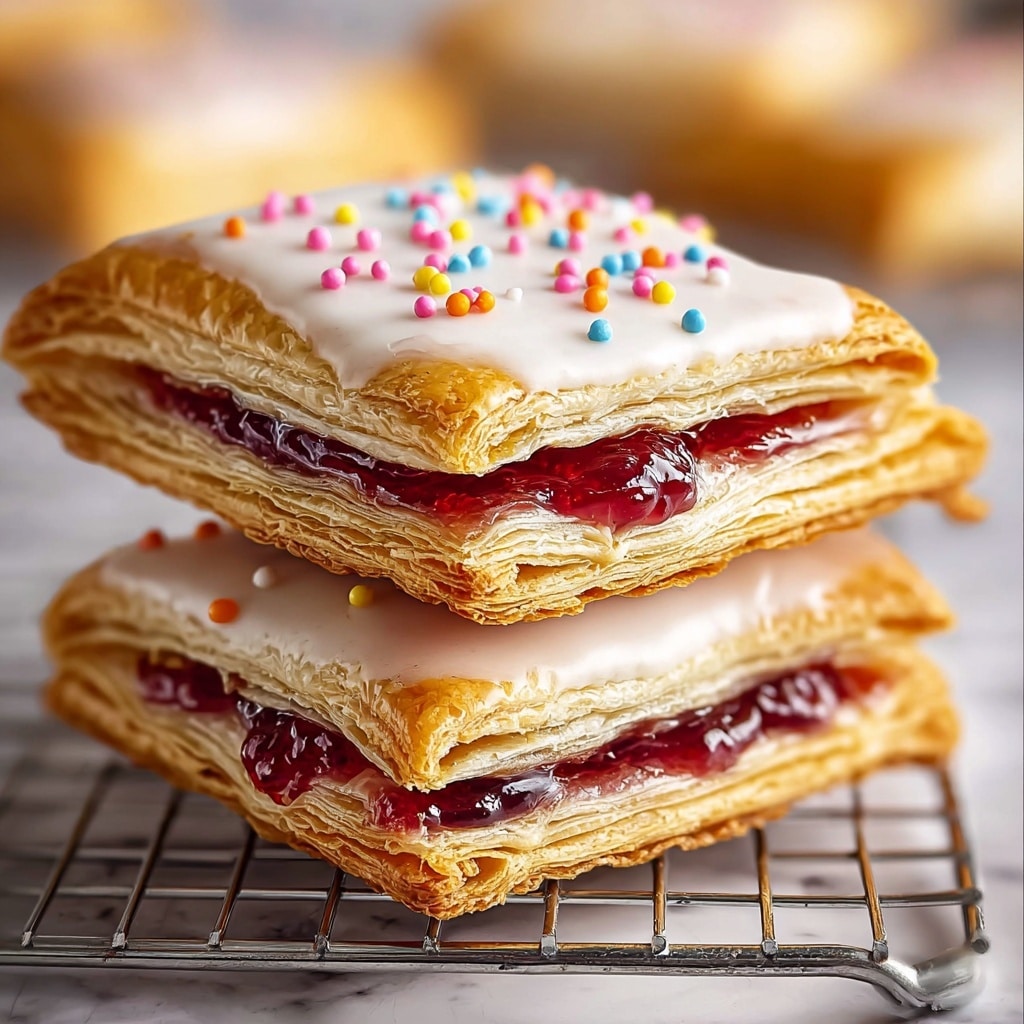 Protein Pop Tarts with Strawberry Jam and Vanilla Glaze Recipe - Recipe Image