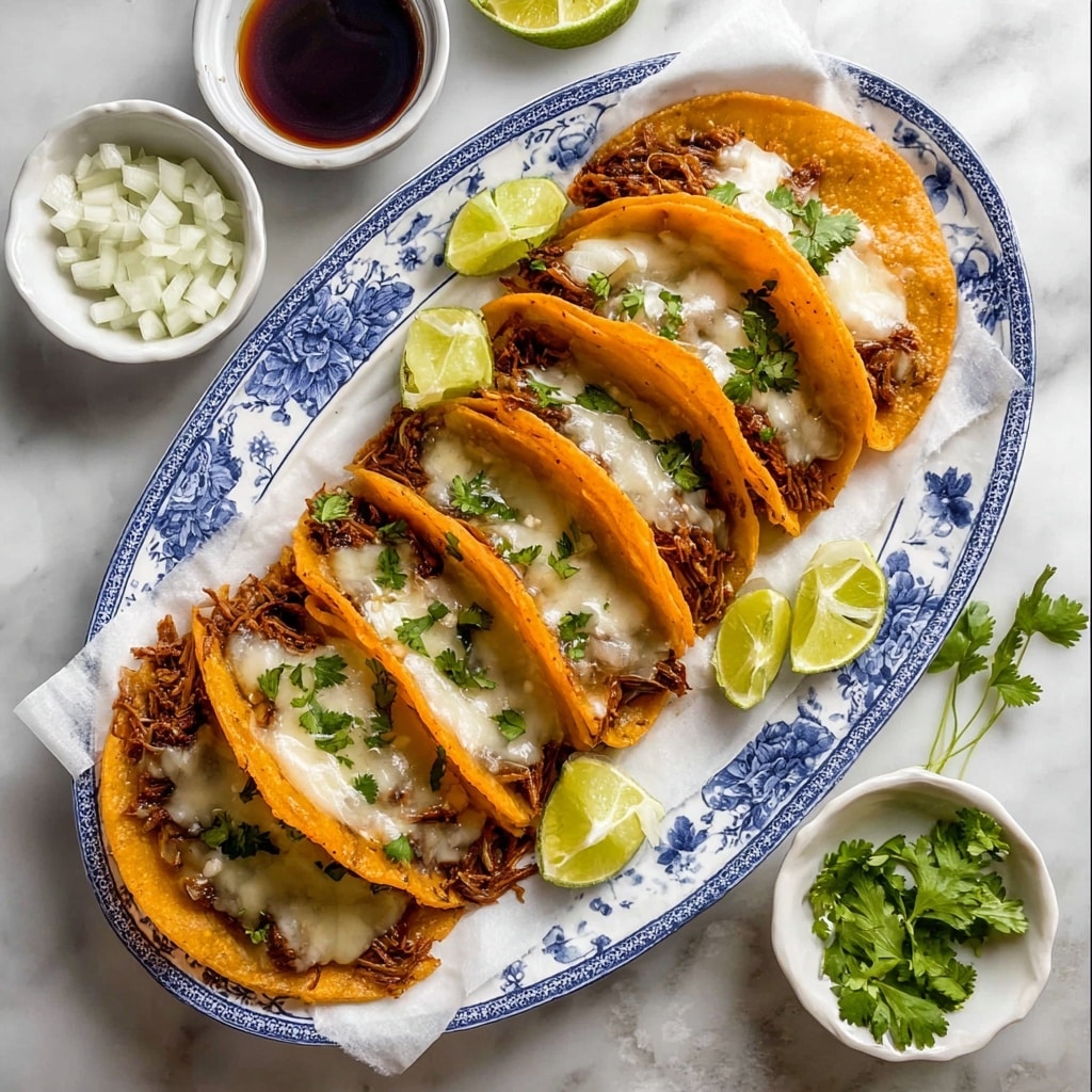 Crispy Cheesy Quesabirria Tacos Recipe - Recipe Image