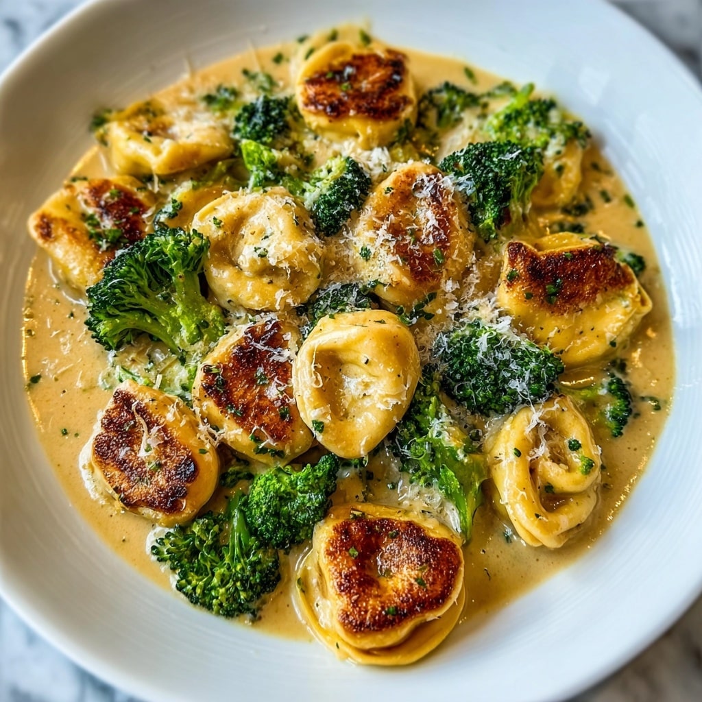 Garlic Parmesan Tortellini with Broccoli Recipe
