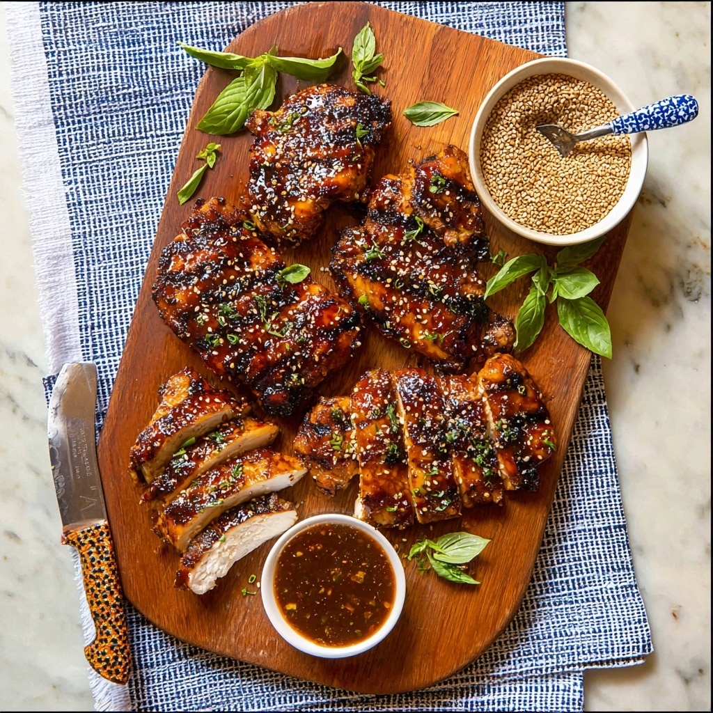 Korean Honey Sesame Grilled Chicken Recipe - Recipe Image