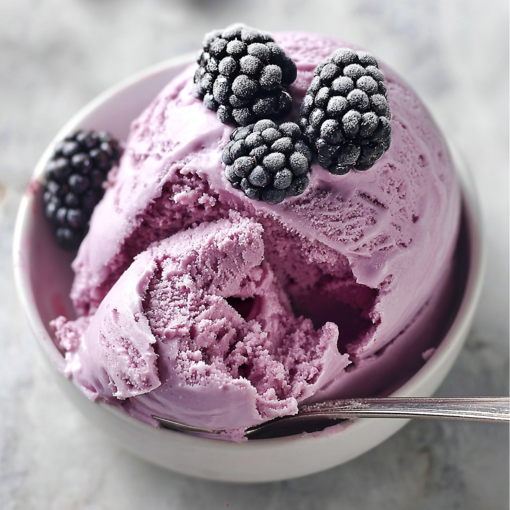 Keto Blueberry Cheesecake Protein Ice Cream Recipe - Recipe Image