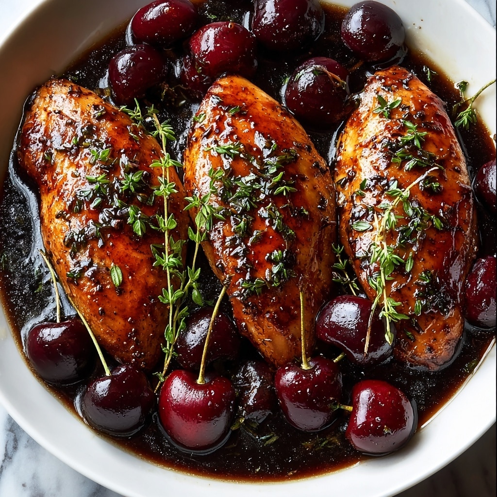 Cherry Balsamic Glazed Chicken Recipe - Recipe Image