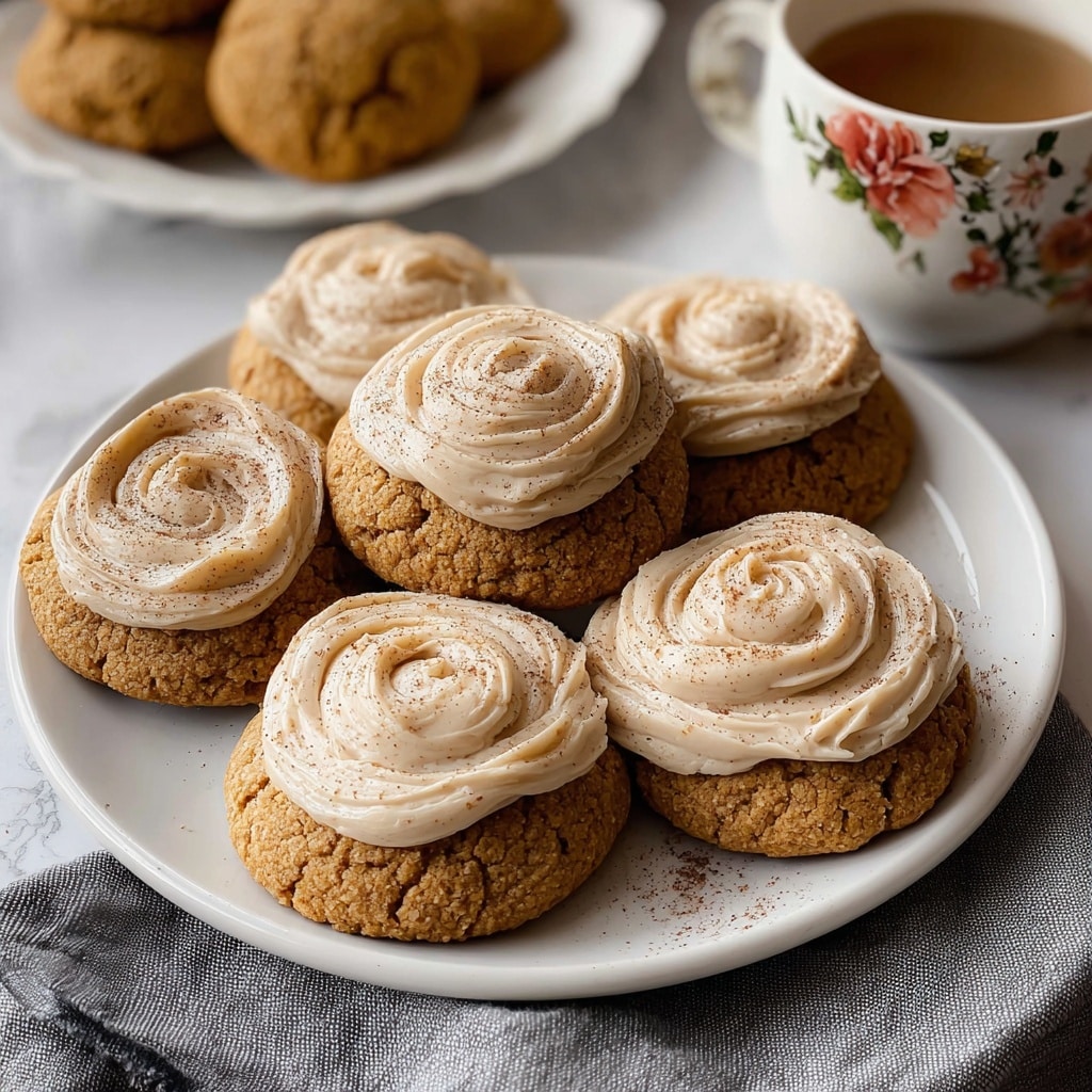 Soft Pumpkin Cookies with Cinnamon Frosting Recipe - Recipe Image