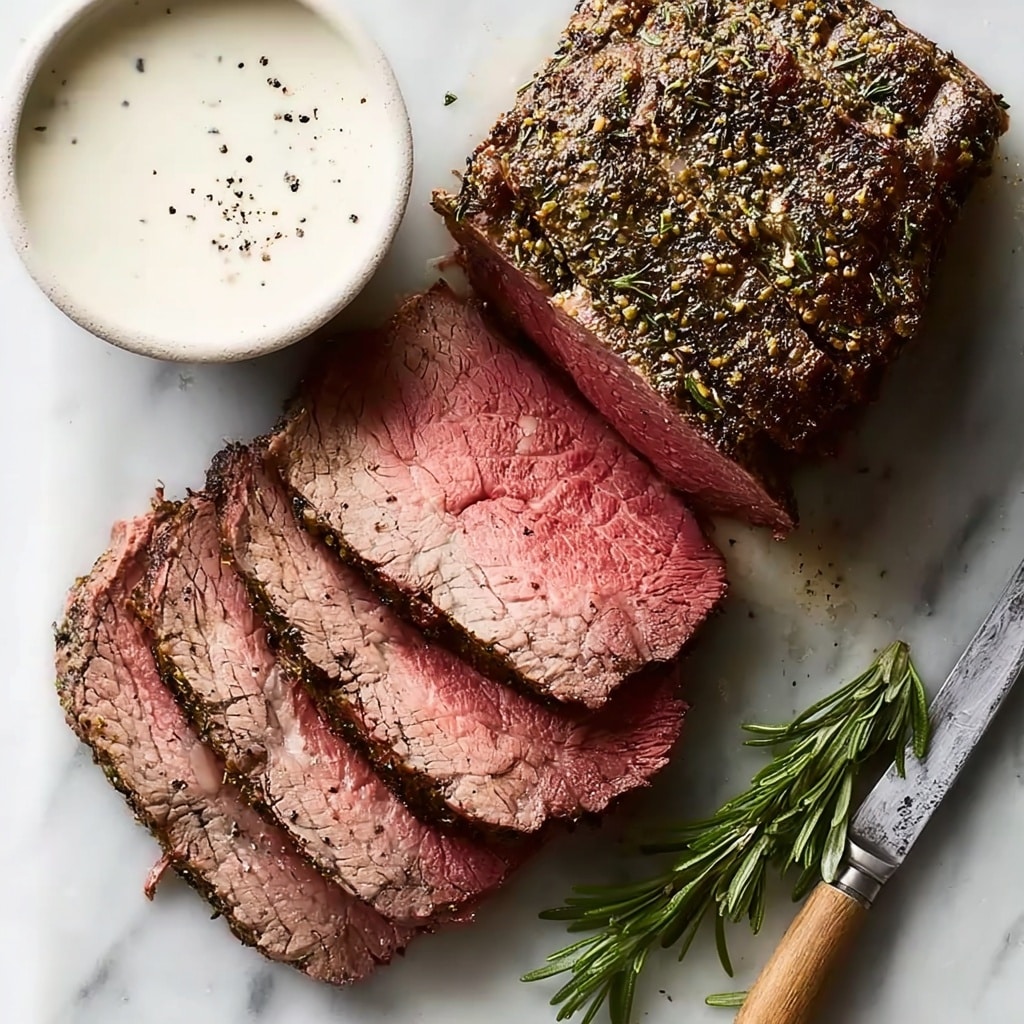 Roast Beef with Herb Crust and Horseradish Sauce Recipe - Recipe Image