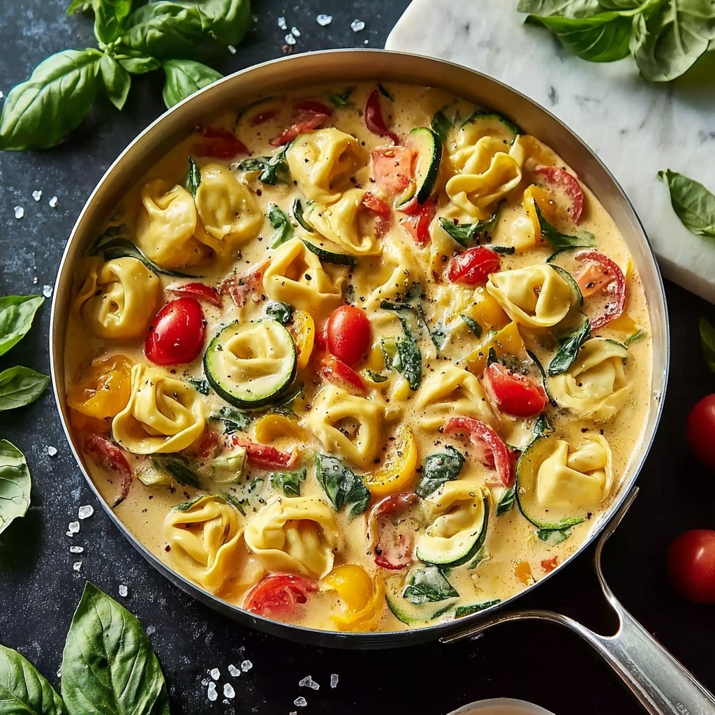 Creamy Chicken Tortellini with Veggies Recipe