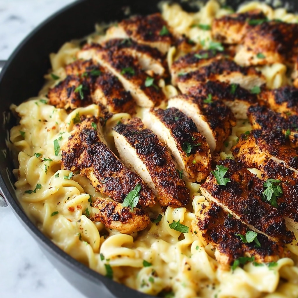 Blackened Cajun Chicken Alfredo Recipe - Recipe Image
