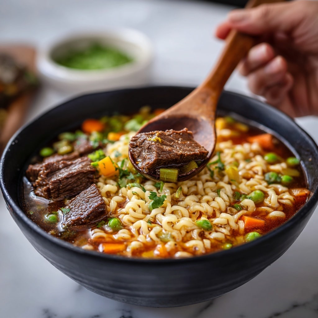 Vegetable Beef Noodle Soup Recipe - Recipe Image
