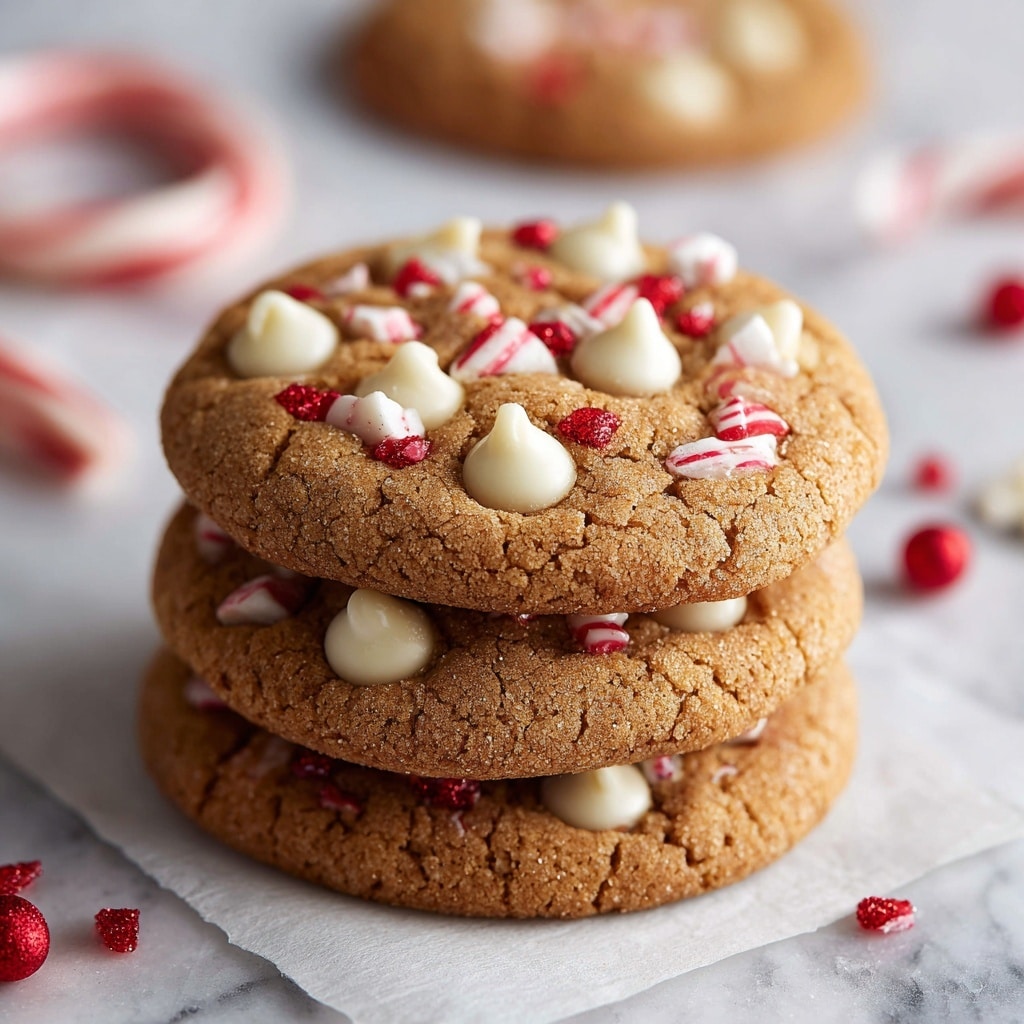 White Chocolate Candy Cane Cookies Recipe - Recipe Image