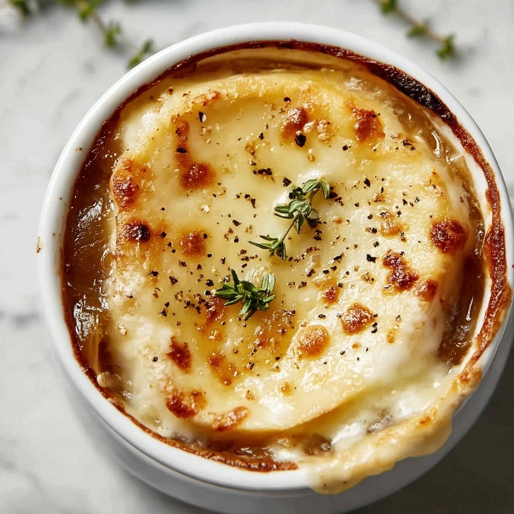 French Onion Soup with Caramelized Onions and Gruyère Recipe - Recipe Image