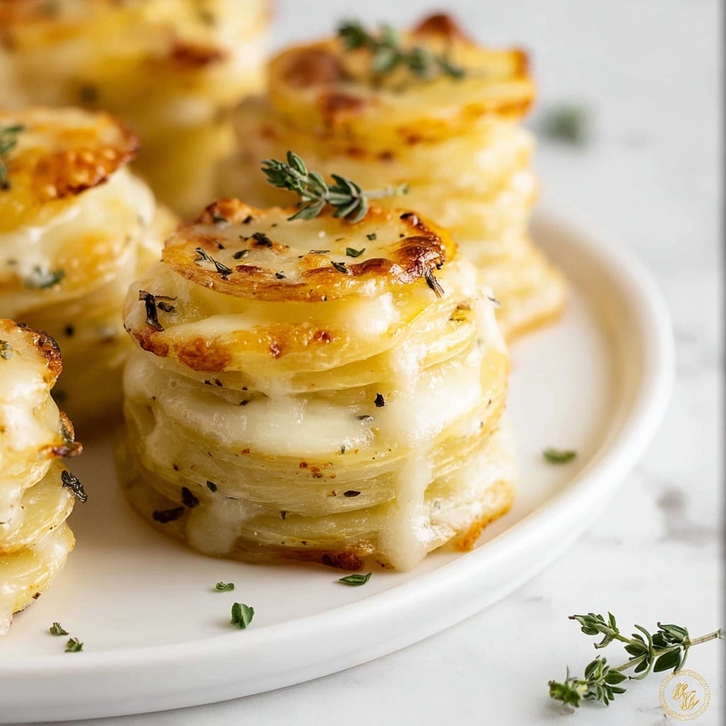 Creamy Potato Stacks Recipe - Recipe Image