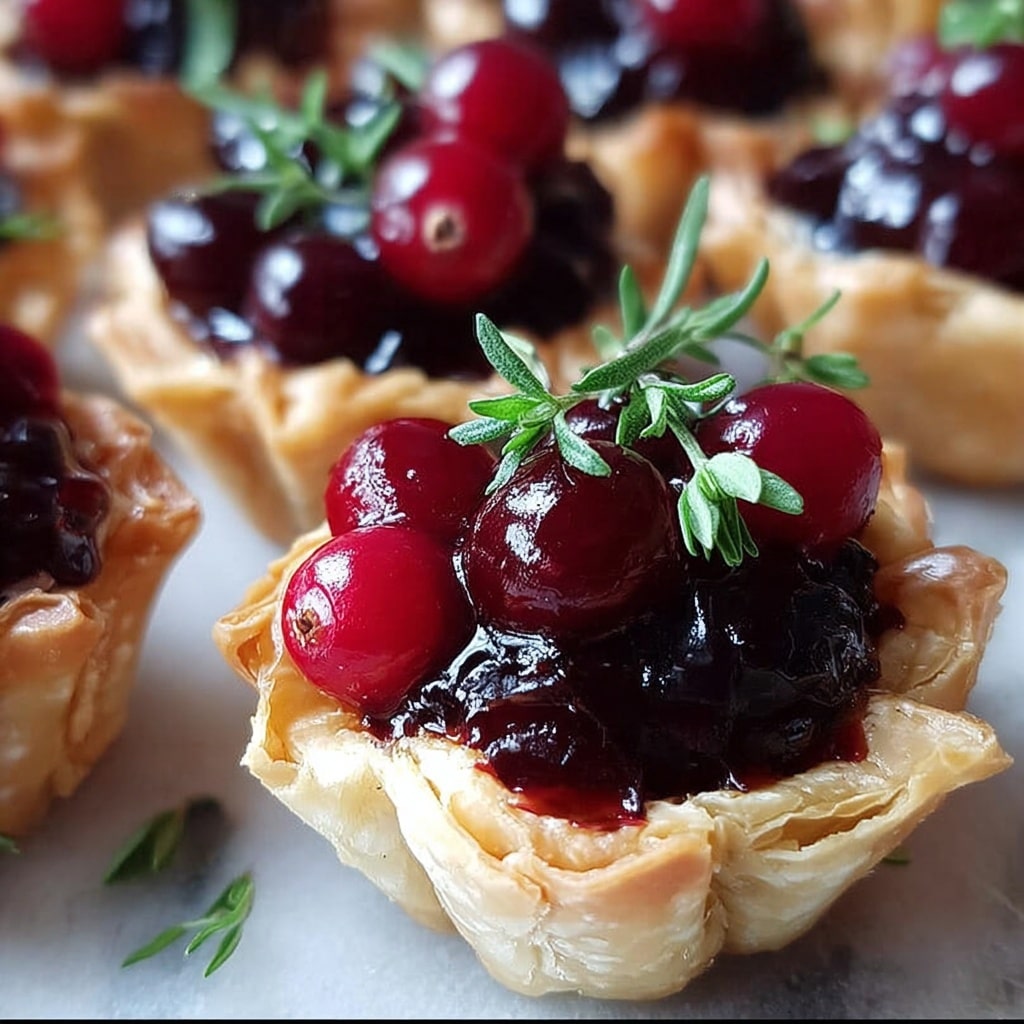 Cranberry Brie Phyllo Cups Recipe - Recipe Image
