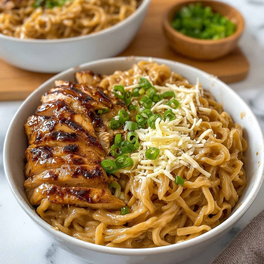 Garlic Noodles with Teriyaki Chicken Recipe - Recipe Image