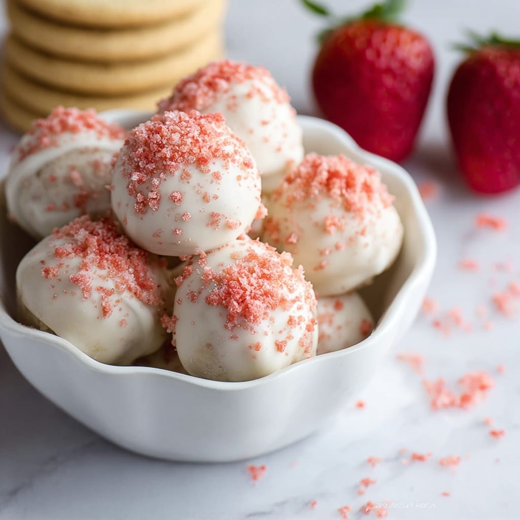 Strawberry Shortcake Truffles Recipe - Recipe Image