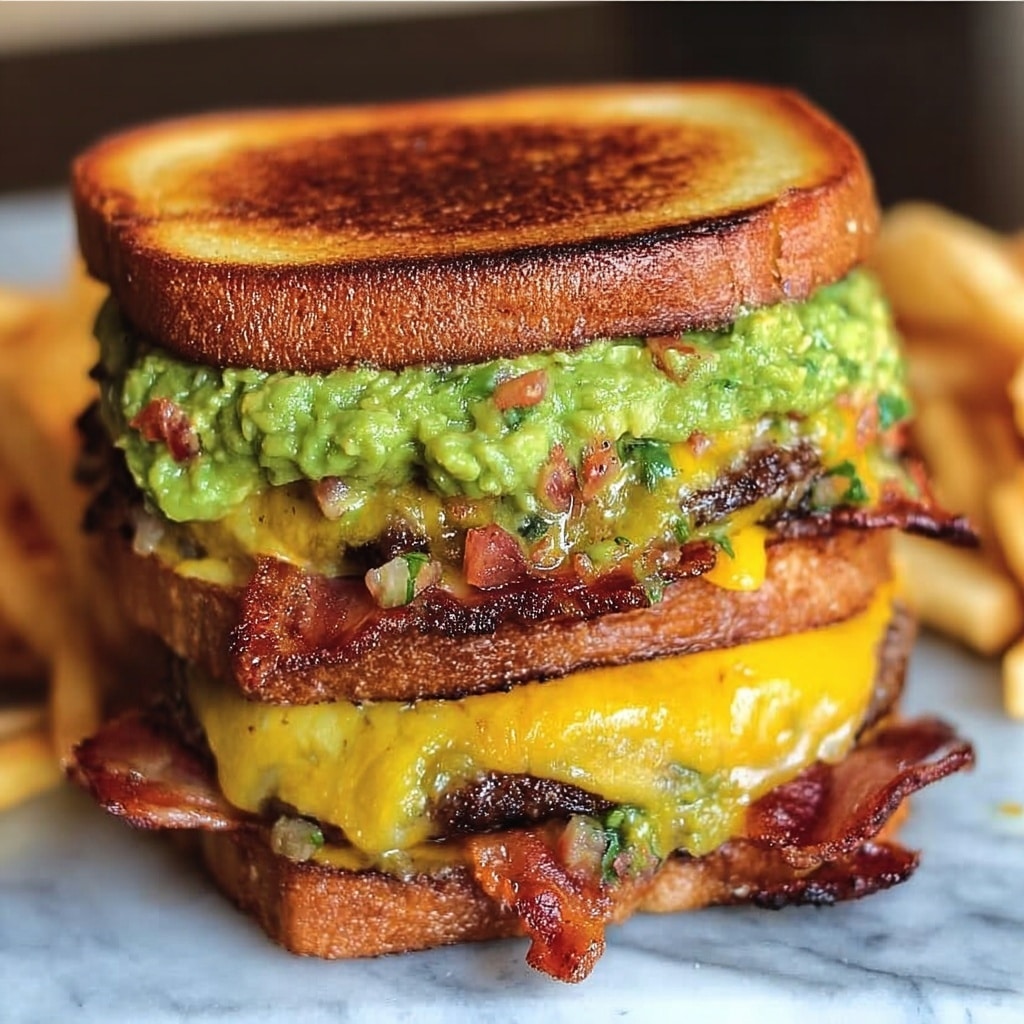 Beef Guacamole Grilled Cheese Sandwich Recipe - Recipe Image