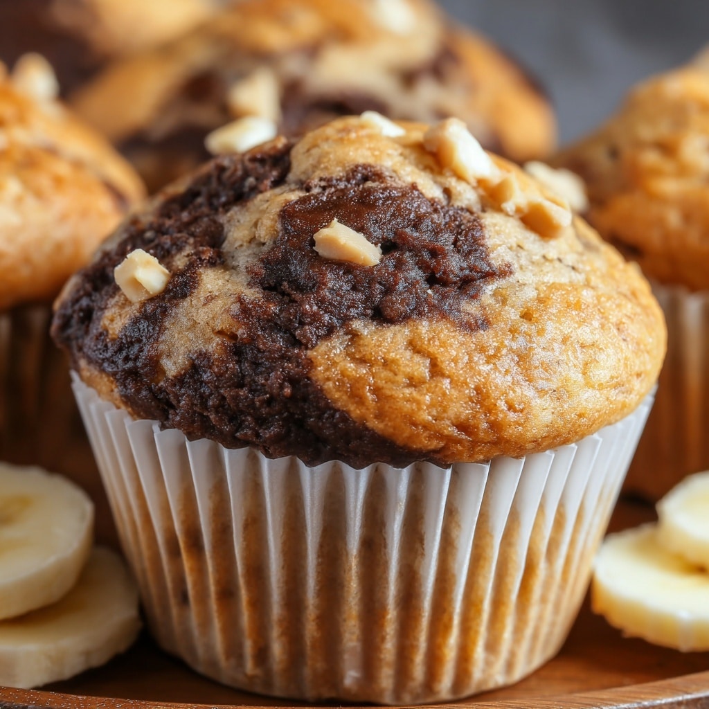 Chocolate Peanut Butter Banana Muffins Recipe - Recipe Image