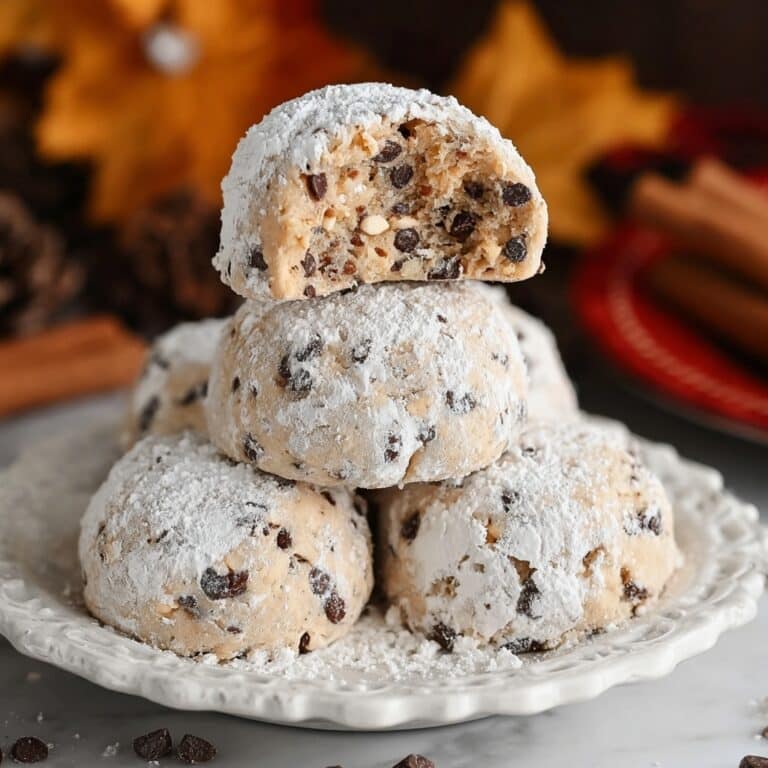 Peanut Butter Chocolate Chip Snowball Cookies Recipe