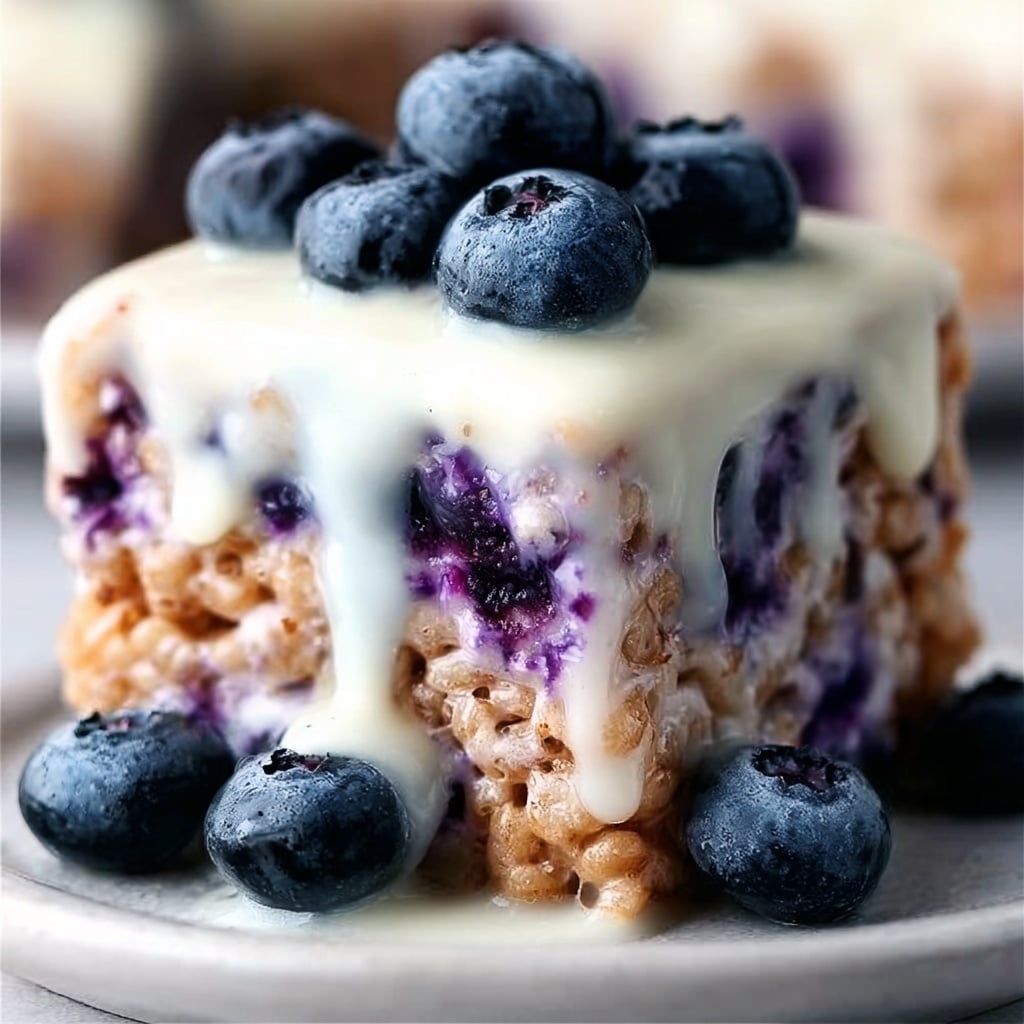 Blueberry Swirl Rice Krispies Treats Recipe - Recipe Image