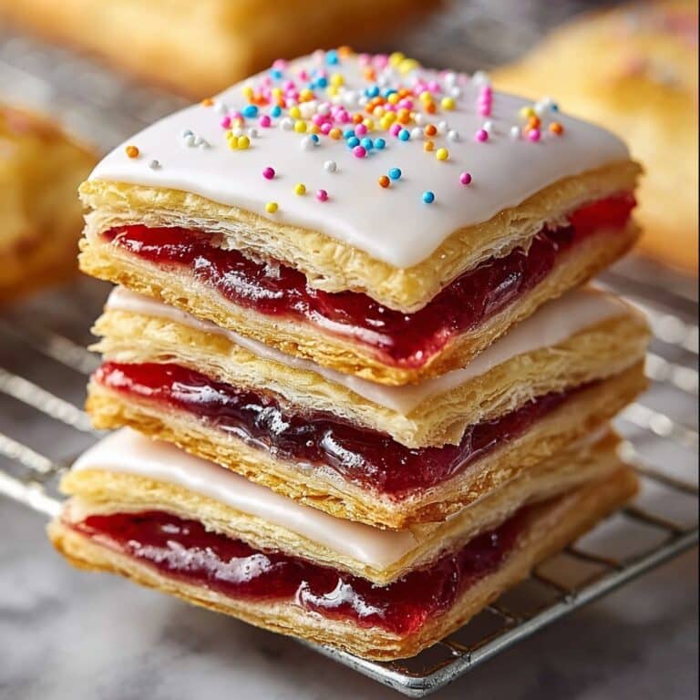 Protein Pop Tarts with Strawberry Jam and Vanilla Glaze Recipe