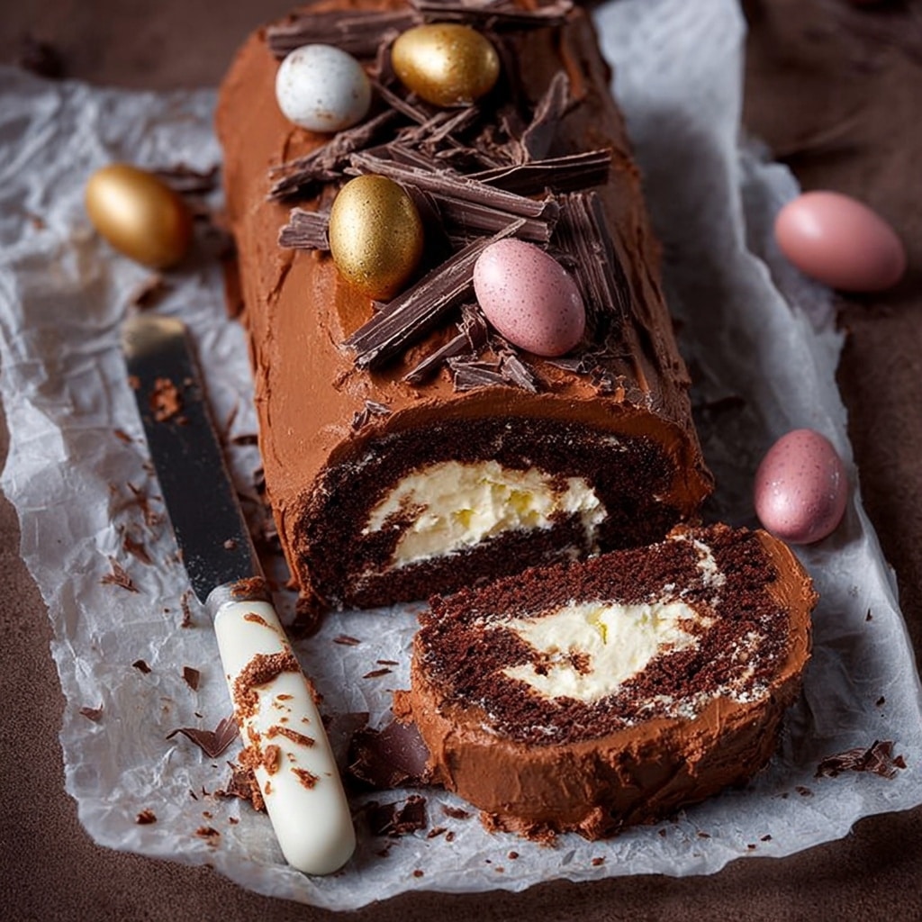 Easter Chocolate Log Cake Recipe