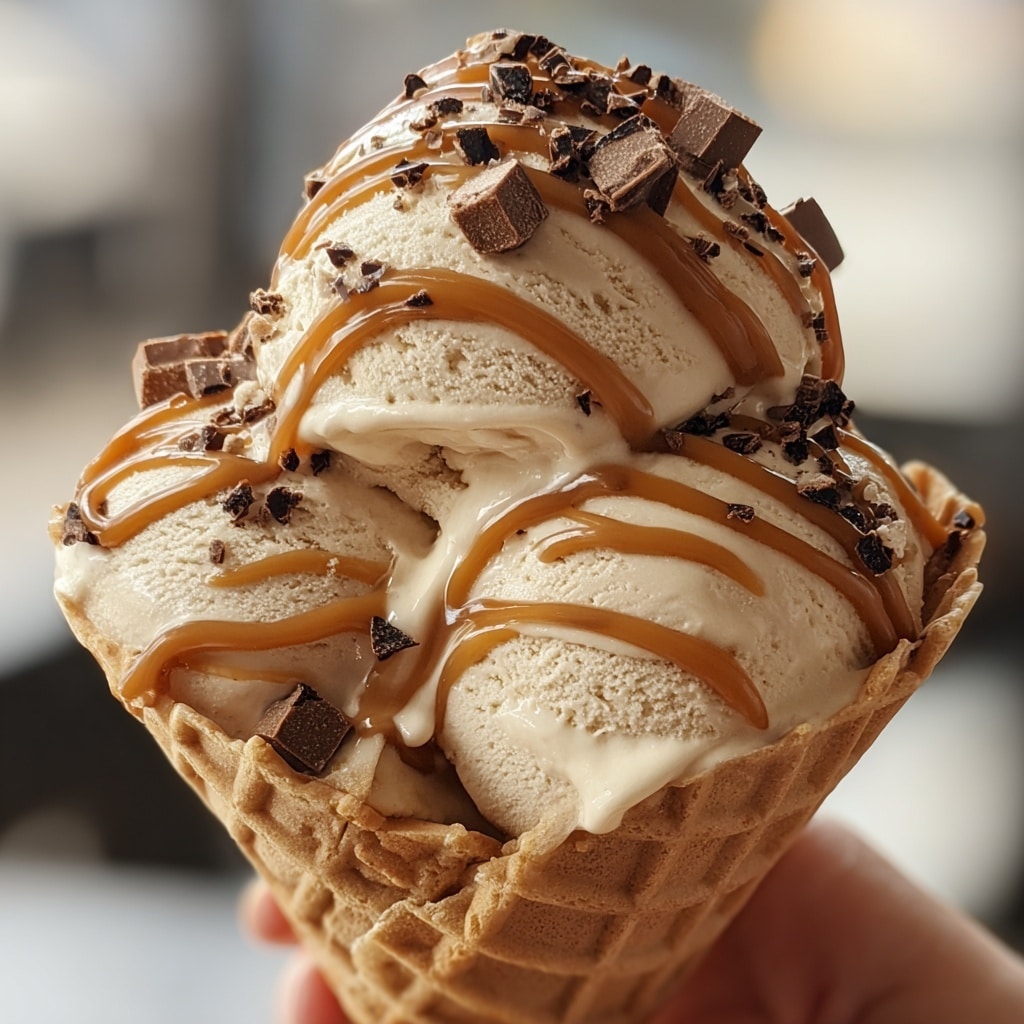 Homemade Salted Caramel Ice Cream Recipe - Recipe Image