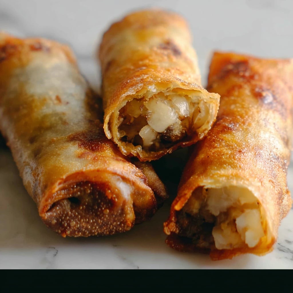 Baked Apple Pie Rice Paper Rolls Recipe - Recipe Image