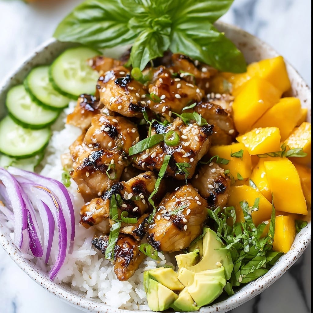 Teriyaki Salmon Rice Bowl with Mango Recipe - Recipe Image