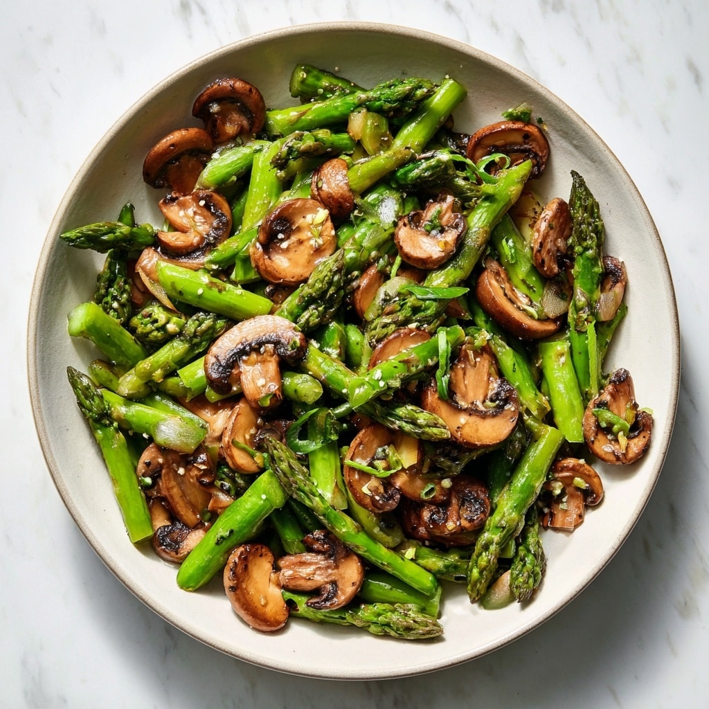Sautéed Asparagus and Mushrooms Recipe - Recipe Image