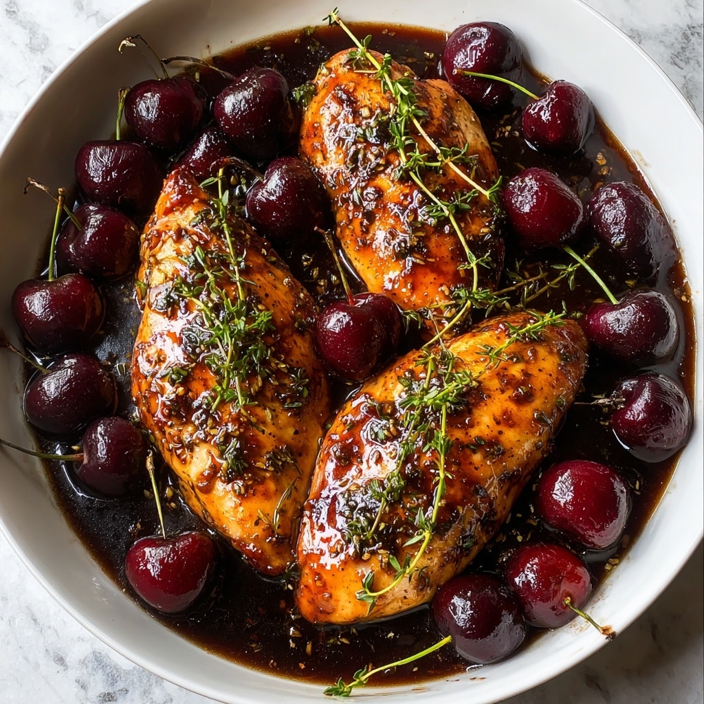 Cherry Balsamic Glazed Chicken Recipe - Recipe Image