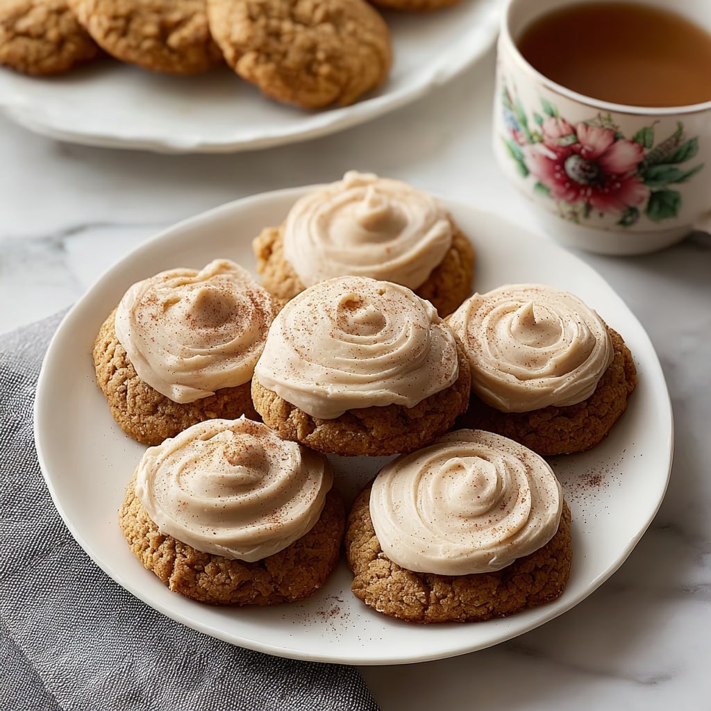 Soft Pumpkin Cookies with Cinnamon Frosting Recipe - Recipe Image