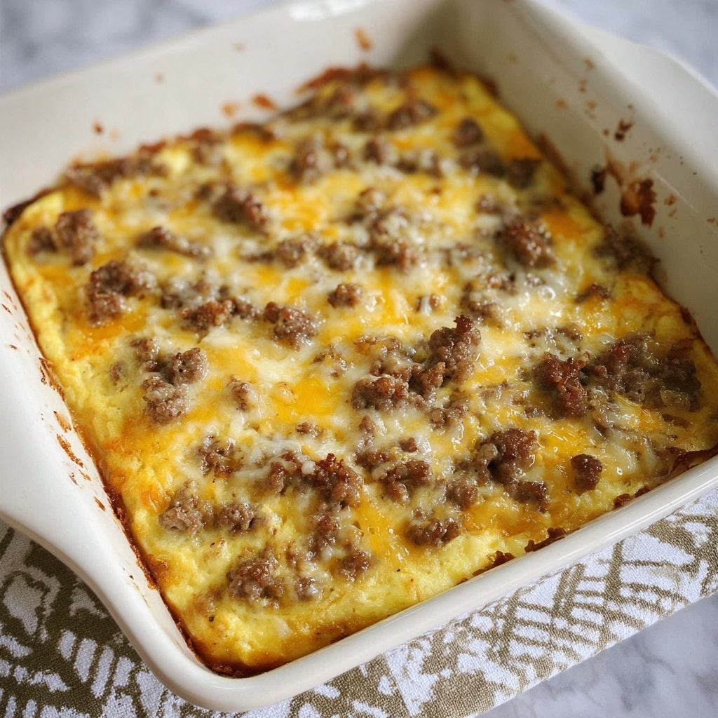 Sausage Hash Brown Breakfast Casserole Recipe - Recipe Image