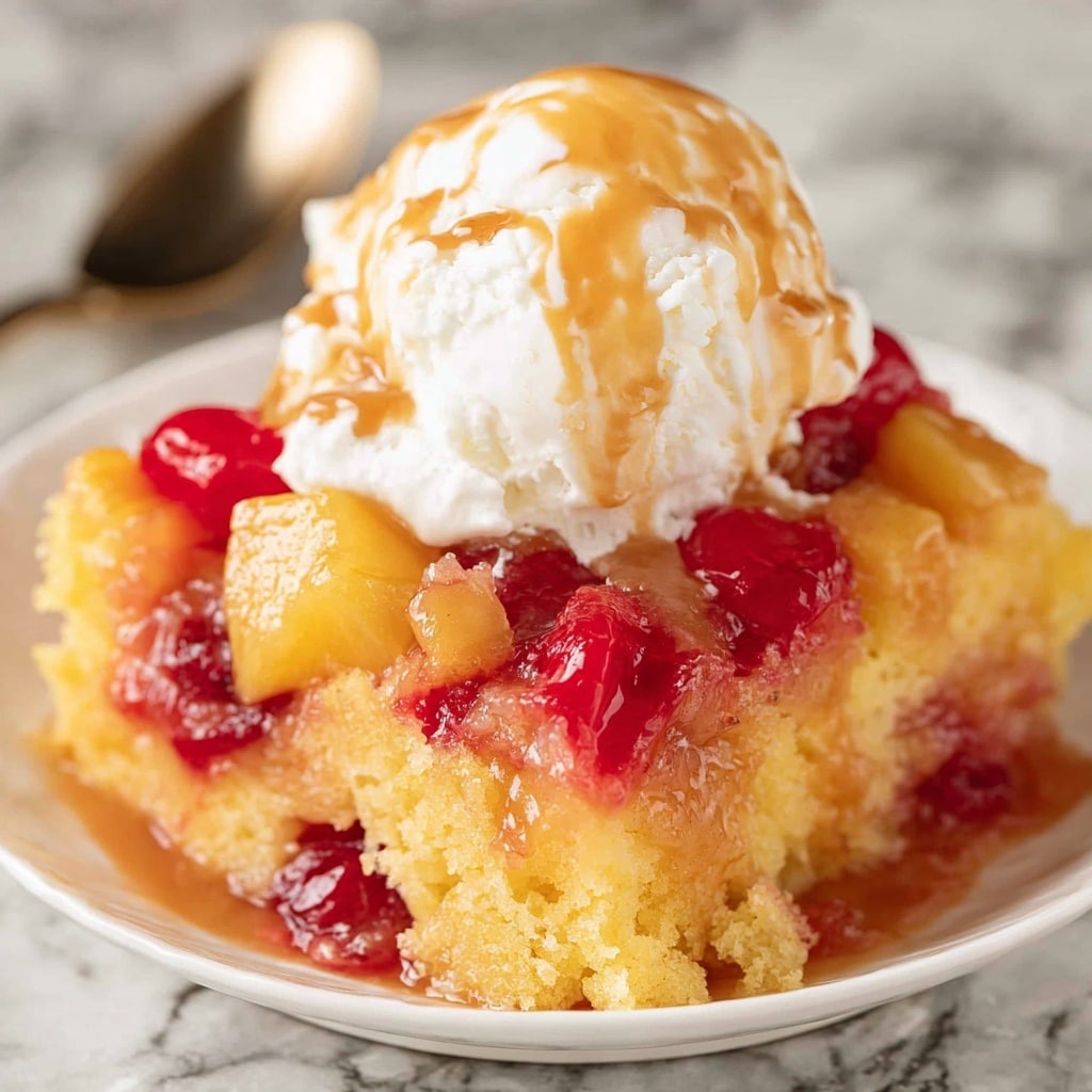 Pineapple Upside Down Dump Cake Recipe - Recipe Image