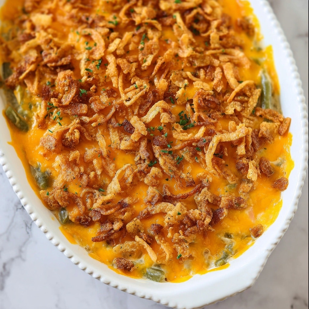 French Onion Green Bean Casserole Recipe - Recipe Image