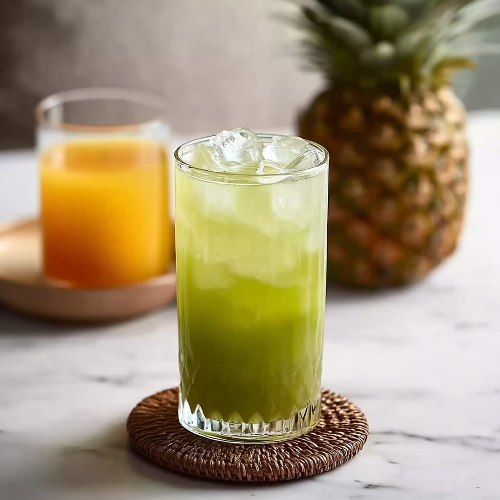 Pineapple Matcha Drink Recipe - Recipe Image