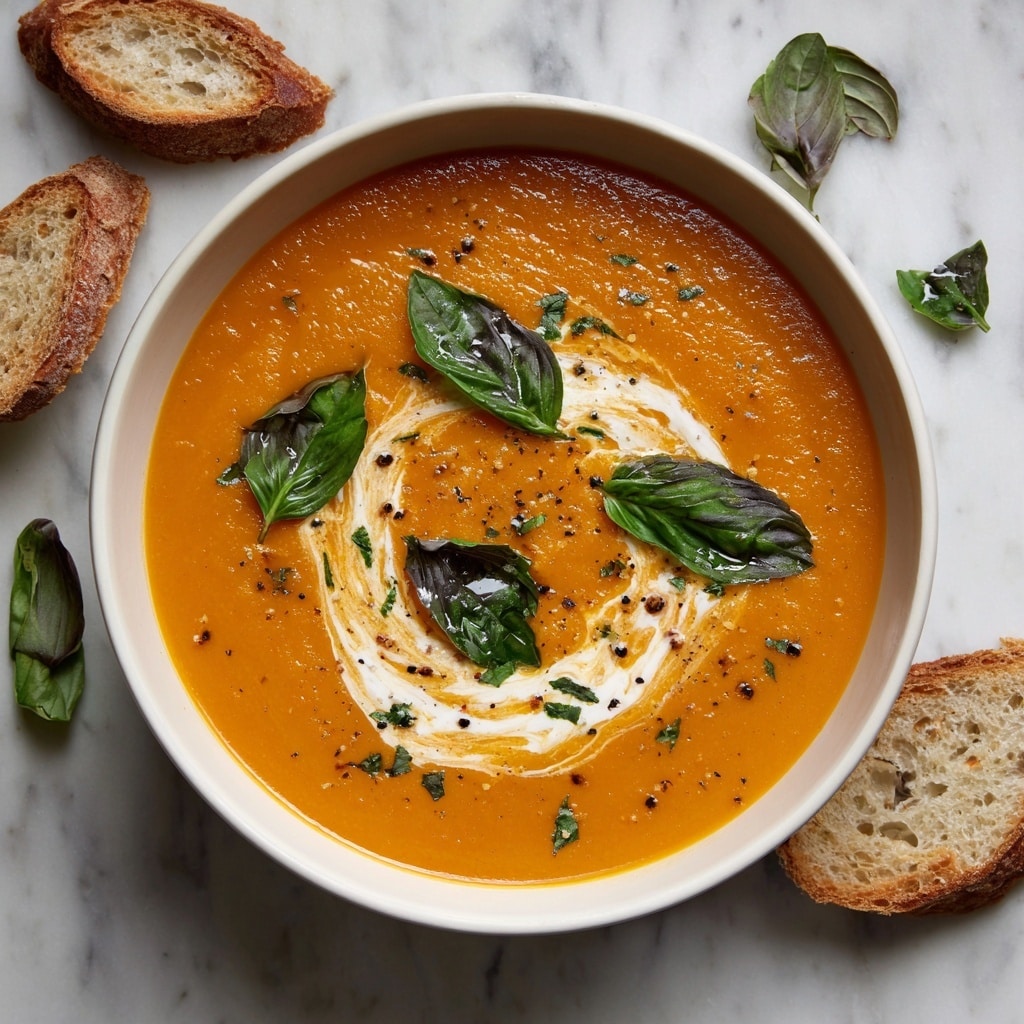 Creamy Tomato Basil Soup Recipe - Recipe Image