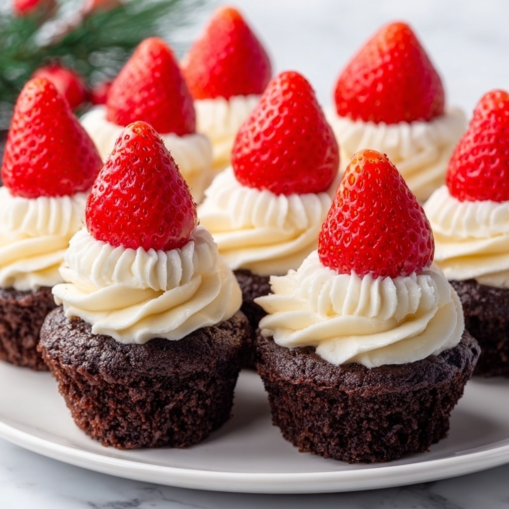 Santa Hat Brownies Recipe - Recipe Image