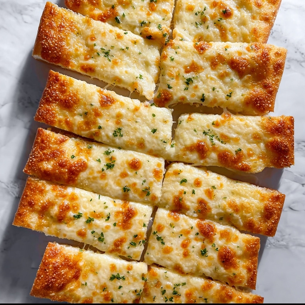 Garlic Breadsticks with Greek Yogurt Dough and Cheese Recipe - Recipe Image