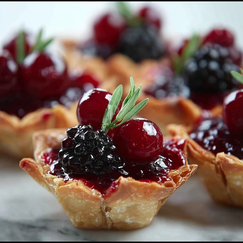 Cranberry Brie Phyllo Cups Recipe - Recipe Image