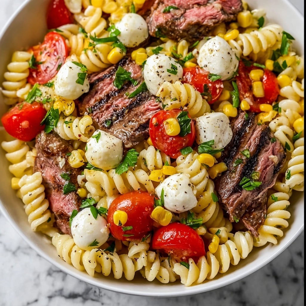Chimichurri Steak Pasta Salad Recipe - Recipe Image