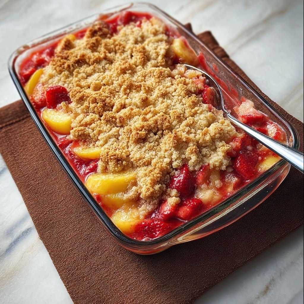 Peach Strawberry Crisp Recipe - Recipe Image