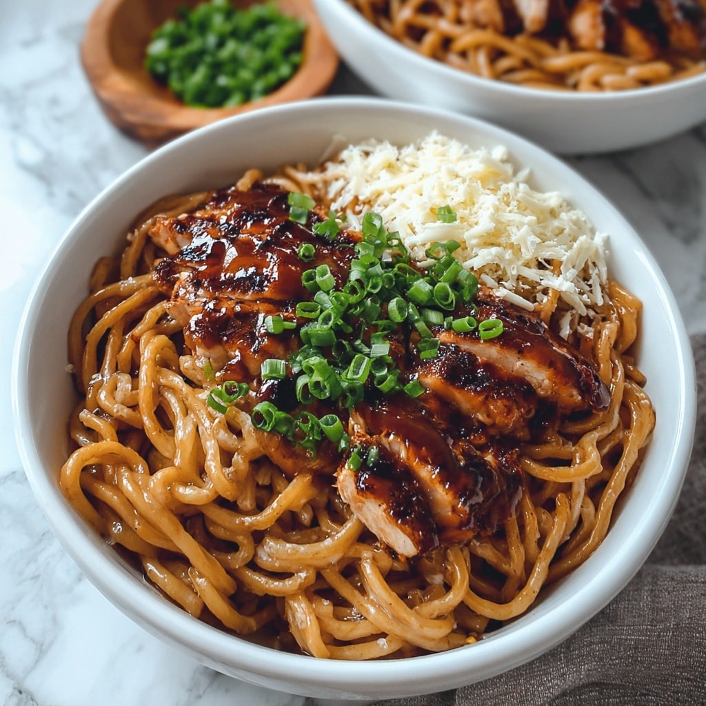 Garlic Noodles with Teriyaki Chicken Recipe - Recipe Image