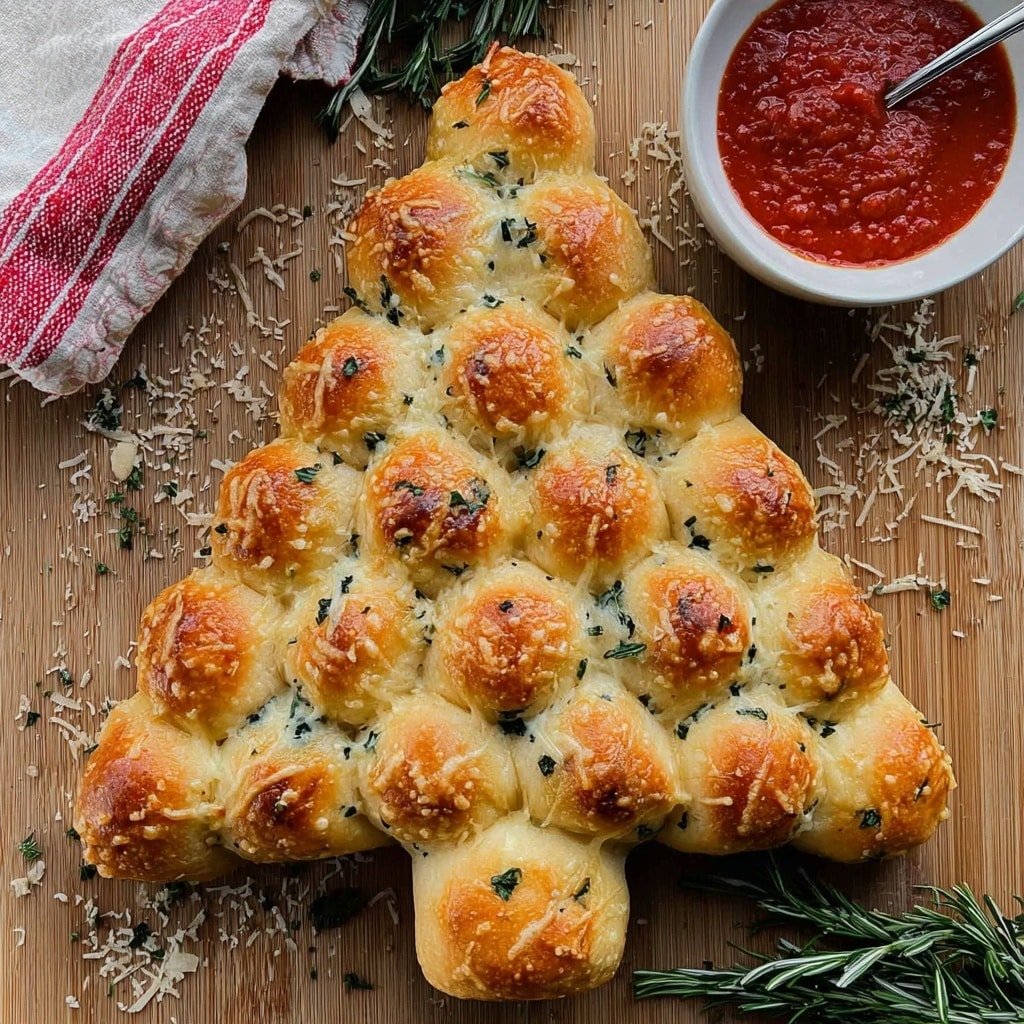 Cheesy Christmas Tree Bread Recipe - Recipe Image