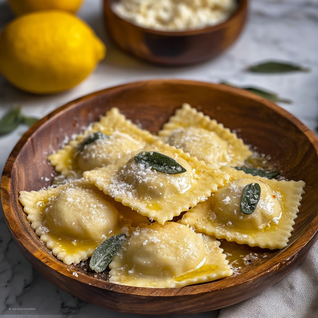 Vegan Lemon Ricotta Ravioli Recipe - Recipe Image