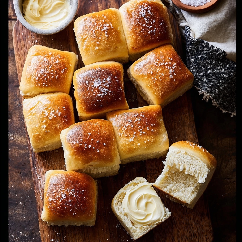 Salted Honey Butter Parker House Rolls Recipe - Recipe Image