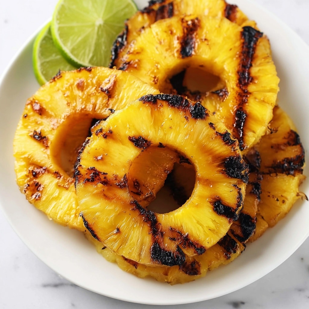 Grilled Pineapple with Coconut-Lime Glaze Recipe - Recipe Image