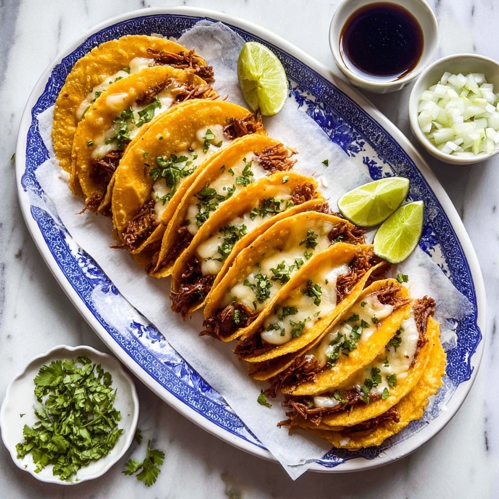 Crispy Cheesy Quesabirria Tacos Recipe - Recipe Image