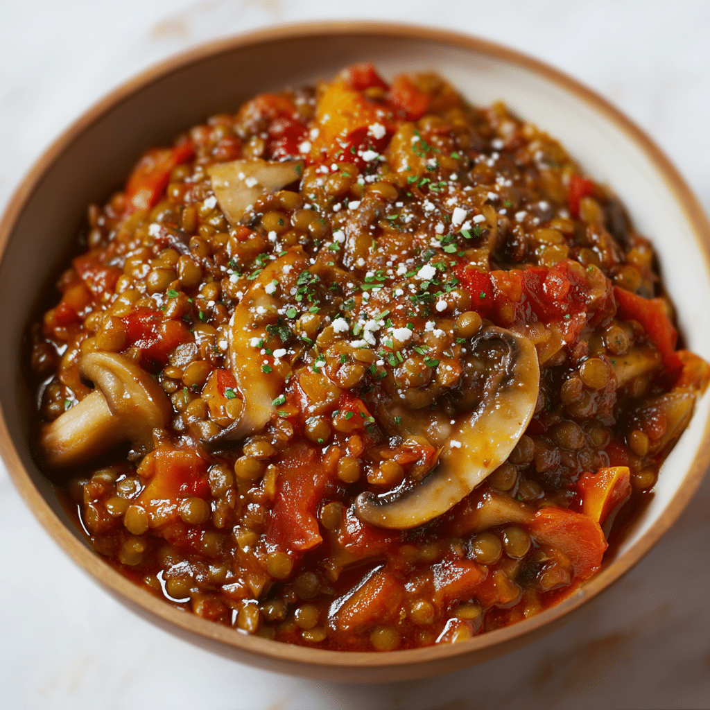Lentil and Mushroom Bolognese Recipe - Recipe Image
