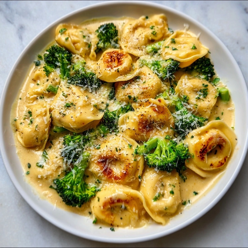 Garlic Parmesan Tortellini with Broccoli Recipe - Recipe Image