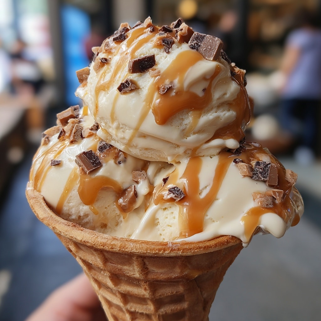 Homemade Salted Caramel Ice Cream Recipe - Recipe Image