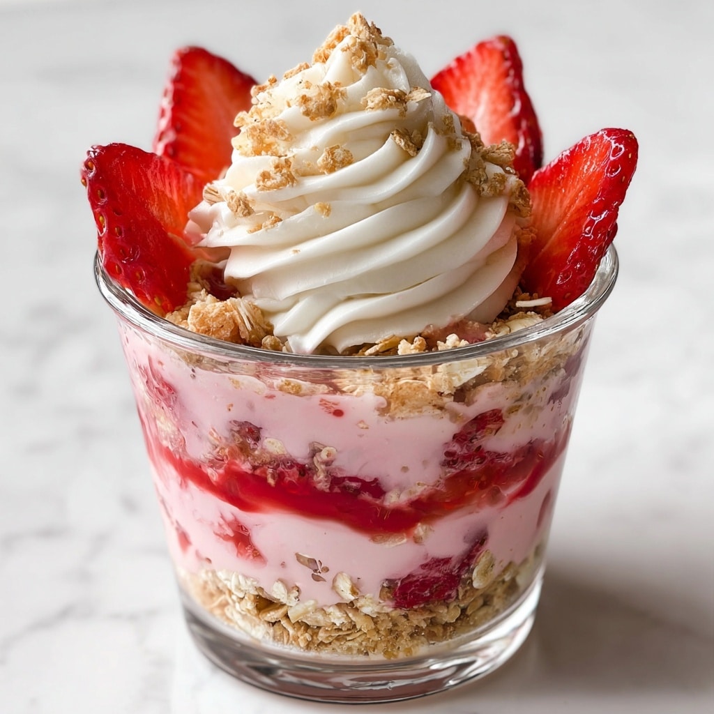 Strawberry Cheesecake Overnight Oats Recipe - Recipe Image